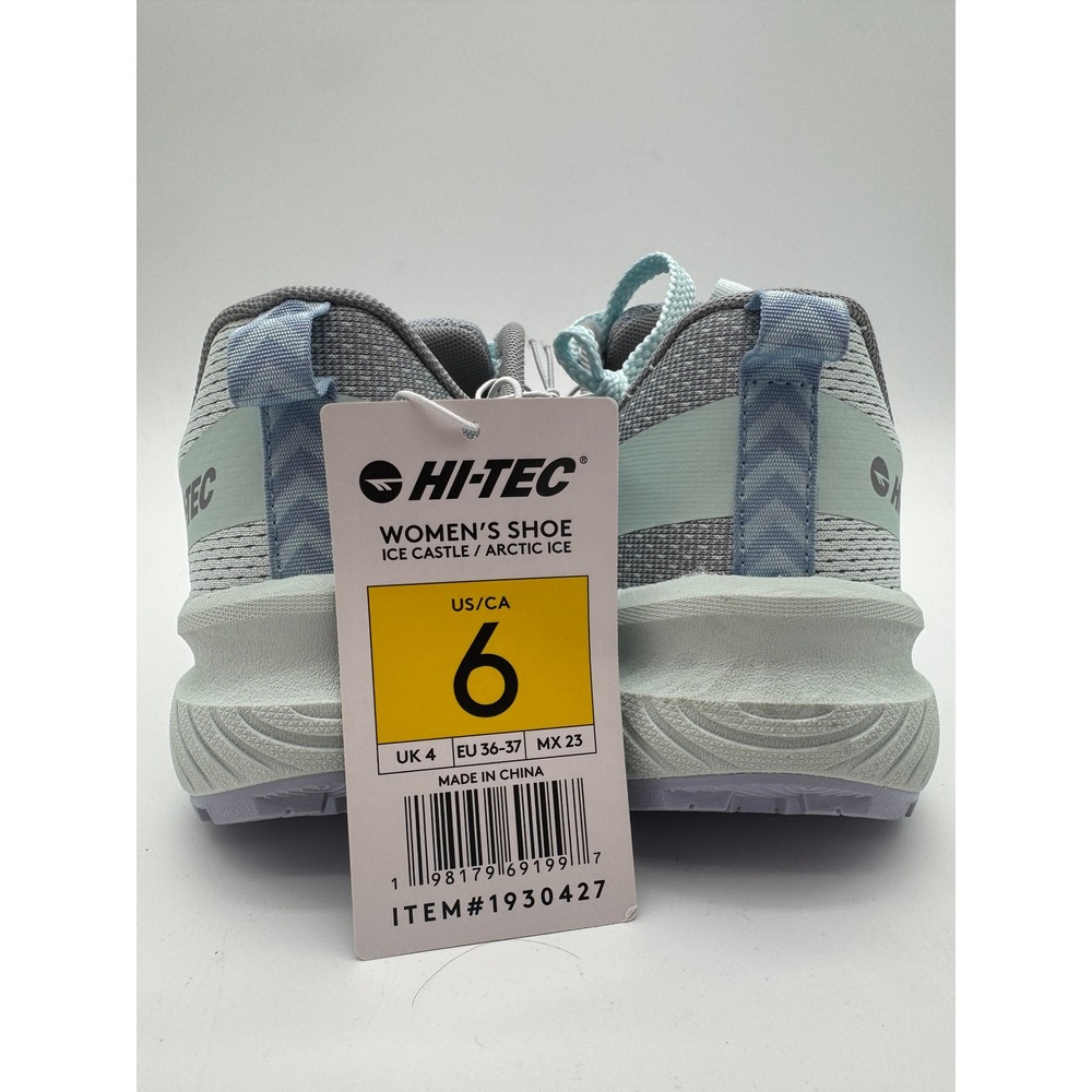 Hi-Tec Women's Running Shoes Size 6 Gray Blue Athletic Sneakers Lightweight - Picture 6 of 8